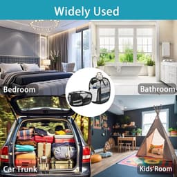 grote opvouwbare wasmanden van 70-75 liter, ademend, met handvat en zijvak. Draagbare, opvouwbare wasmanden voor badkamer, slaapkamer, camping, studentenkamer en reizen (zwart). — thumbnail 2
