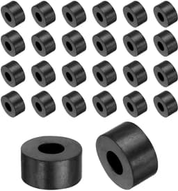 Rubberen afstandhouders - Anti-vibratie bussen - Bevestigingen dempen - Hoge belastbaarheid - 20mm buitendiameter - Zwart — thumbnail 1