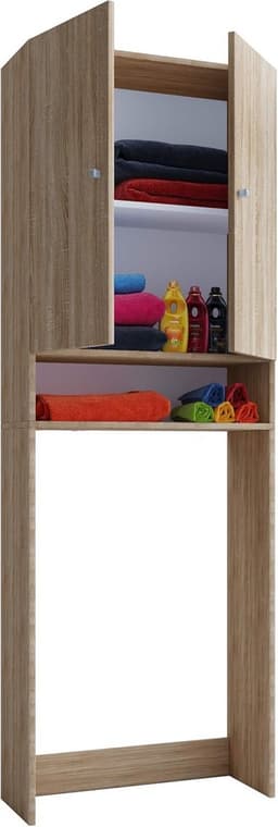 Houten Bovenkast Wasmachinekast voor Extra Opbergruimte Badkamer — thumbnail 5