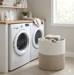 Tilburg Wasmand - Groote Wassorteerder - Speelgoedmand - Opbergmand - Wasmand opvouwbaar - Wasbox - Woon Accessoires - 40l — thumbnail 3