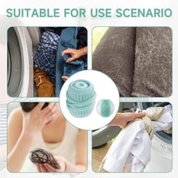 Dierenhaarverwijderset voor wasmachine, 8 stuks pluisballen en 1 wasbal, hondenharen verwijderen, herbruikbaar, duurzaam - Praktisch set voor schone was — thumbnail 5