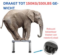 NBAP® Wasmachine Verhoger - Ombouw - Kast - Grijs en Zilver — thumbnail 3