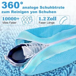 Waszak voor Schoenen met Ritssluiting - Anti-vervorming - Licht en Draagbaar - Herbruikbaar - Wasmachine - Sneakers - Blauw - 39 x 25 x 9 cm — thumbnail 5