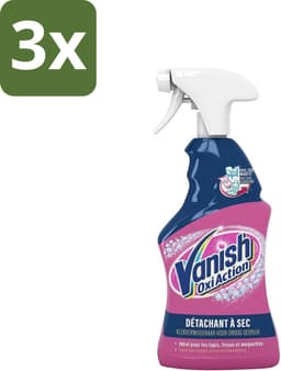 Vanish Oxi Action - Vlekkenverwijderaar Spray - Voor Tapijt. Textiel & Vloerbekleding - 500 ml - Bulkverpakking - 3 stuks — thumbnail 1