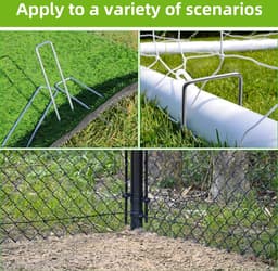 Set van 40 anti-roest grondankers met bufferschijven voor onkruiddoek, 150x40 mm bevestigingsankers voor tuin - gegalvaniseerd — thumbnail 3