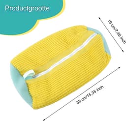 2-delige schoenenwaszakken, multi-beschermingswasnet, zelfreinigende schoenen verdikte schoenenwaszakken, herbruikbare sneakerwaszakken, geschikt voor de meeste soorten en maten schoenen, beschermt schoenen en wasmachines tegelijkertijd - geel — thumbnail 5