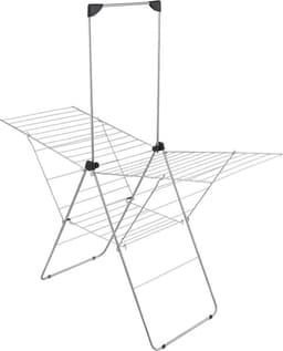 Tomado - Droogrek Vento Plus - 30 meter drooglengte - Zilvergrijs - 5 jaar garantie - vleugels in hoogte verstelbaar - extra stang voor kledinghangers — thumbnail 1