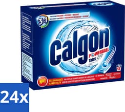 Calgon - Wasmachinereiniger - Tegen Kalkaanslag / Wasmiddelresten / Geuren - 55 Tabletten - Voordeelverpakking - 24 stuks — thumbnail 1