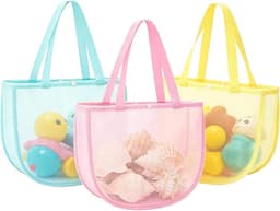 Schelpenzakken Set - Strandtas Net - Strand Verzamelen - Duurzaam Mesh Ontwerp - 32x23x8 cm - Meerdere Kleuren — thumbnail 1
