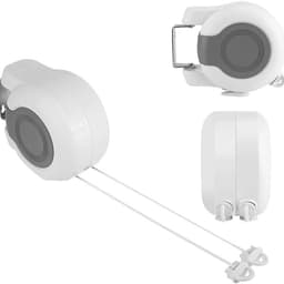 Dailygoods- Kledingdrooglijn 13m - Wandgemonteerd - Intrekbaar - Dubbele Lijn - Ruimtebesparend - Geschikt voor Binnen/Buiten - Waslijn — thumbnail 5