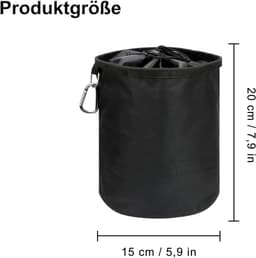 Dailygoods- Klemmerzak groot - wasknijpersorganizer - opbergtas voor cosmetica - polyester - zwart - waterdicht — thumbnail 5