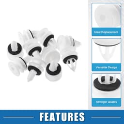 Dailygoods- Deurbekledingsclips - Duurzaam Kunststof - 10 Stuks - Wit - Slijtvast - Voor Chevrolet/Buick - Totale Lengte 28 mm - Autoclips — thumbnail 3