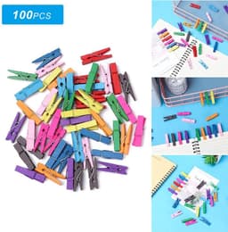 Dailygoods- Wasknijpers 100 stuks - Mini-houten Klemmen - Kleurenmix - Sterk en Duurzaam - Perfect voor Fotoophangingen - Lichtgewicht — thumbnail 5