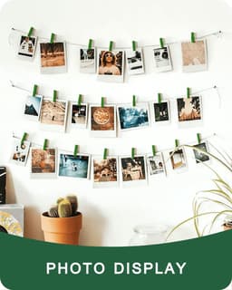 Mini wasknijpers - Kleine clips - Foto's ophangen - Natuurlijk hout - 100 stuks - Groen — thumbnail 2
