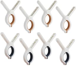 Dailygoods- Strandhanddoek Clips - 8 Stuks - Winddicht - Robuuste Constructie - Antislip - Geschikt voor Strandstoelen - Zachte Siliconen Bekleding - Handdoekclips — thumbnail 1