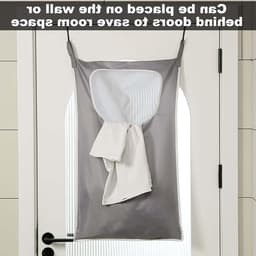 Compacte en Ruime Waszakken voor aan de Deur met RVS Haken en Rits - Ideaal voor Badkamer, Slaapkamer en Reisorganisatie — thumbnail 3