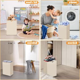 Vouwbare Wasmand van 60 Liter - Grote Wasverzamelaar, Opbergmand en Waszak, 40 x 53 x 27 cm, Perfect voor Thuisgebruik en Camping — thumbnail 5
