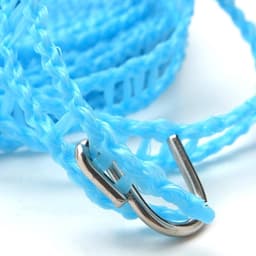 Winddichte en antislip waslijn - 3 rollen van 5 meter, draagbare kledinglijn voor binnen en buiten, ideaal voor het ophangen van kleding en handdoeken — thumbnail 5
