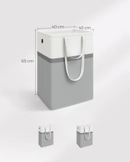 SONGMICS - Wasmand - Wassorteerder - Set van 2 - Opvouwbaar - Handgrepen - Badkamer - 110L — thumbnail 2