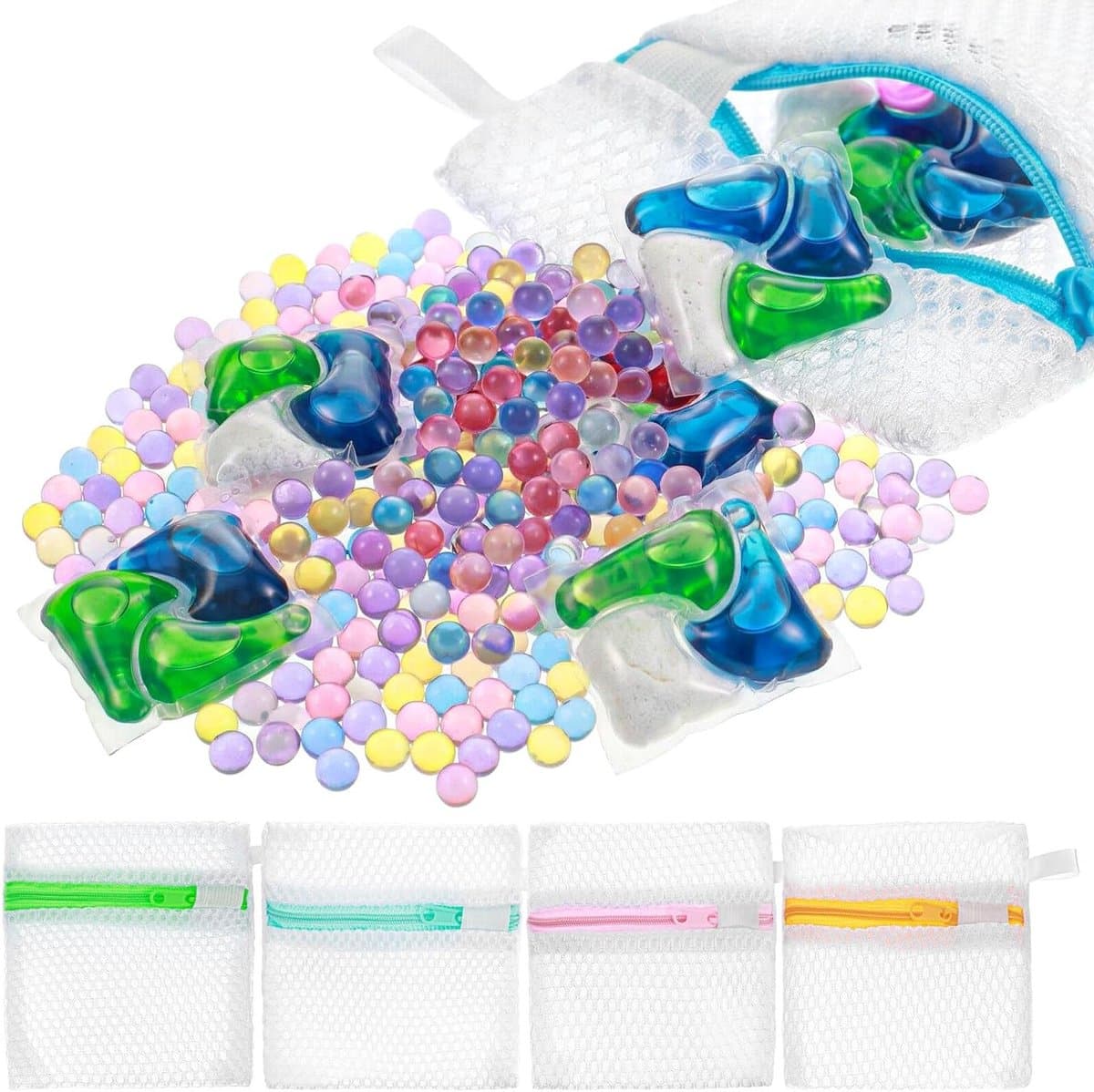 5 Stuks Kleine Wasnetjes, Duurzame Polyester Opbergzakken voor Waspods, Reisorganizer en Bescherming van Delicate Kleding — afbeelding 1