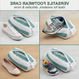 Set van 2 waszakken voor schoenen, ideaal voor sneakers, 360 graden reiniging, wasmachinebestendig, beschermt schoenen tijdens het wassen — thumbnail 2