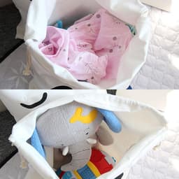 Wasbare Canvas Waszakken met Trekkoord - Set van 2, 60x48cm, Ruime Opbergtassen voor Kleding, Perfect voor Wassen en Organiseren — thumbnail 4