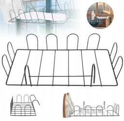 Balkon Droogrek - Schoenen Droogrek - Vensterbank Droogrek - Kledinghanger - Zwart — thumbnail 4