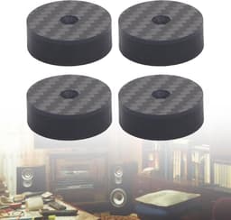 Luidspreker Isolatie Voeten - Trillingsdempers - Audio Verbetering - Koolstofvezel Materiaal - 4 Stuks - Zwart — thumbnail 5