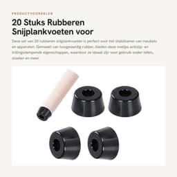 Dailygoods- Snijplankvoeten 20 Stuks - Rubberen Voetjes - Antislip/Botsingsbestendig - Temperatuurbestendig - Geluidsreducerend - Voor Meubels - Meubelvoetjes — thumbnail 5