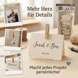 Dailygoods- Wasknijpers Hout - Mini Wasknijpers - Decoratieve Klemmen - Knutselen - 50 Stuks - 50 mm - Knijpers — thumbnail 5