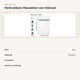 BRENZOOS- Waszak Groot 40 x 50 cm - Waszakken voor Wasgoed - Wasnetten - Herbruikbaar - Polyester-Mesh - Robuuste Ritssluiting - Wasnet — thumbnail 5