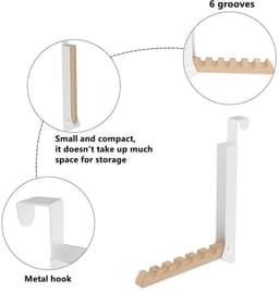 Dailygoods- Droogrek Opvouwbaar - Over de Deur Haken - Multifunctioneel - Kapstok - Draagbaar - 16 cm Uitgeschoven — thumbnail 3