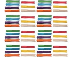 Houten Wasknijpers - Kleine Klemmen - Creatief Knutselen - Platte Klauw Ontwerp - 100 Stuks - Meerkleurig