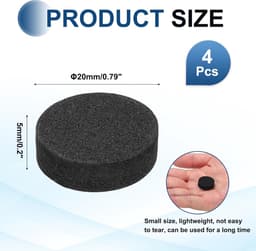 Luidspreker Isolatie Voetjes - Schokdempers Mat - Geluid Verbeteren - Trillingen Dempend - 4 Stuks 20mm - Zwart — thumbnail 5