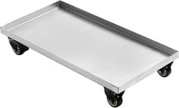 Metalen Lekbak - Afvoerpan Wasmachine - Apparaten Verplaatsen - Met Universele Wielen - Vele Maten - Zilver — thumbnail 1