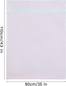 Netwaszakken - 2 Stuks - Wasnet Waszak - Herbruikbare - Laundry Bag - Wasnetten - Waszakjes - Kledingzakjes - Wassorteerder - Travel Organizer - Waszakjes met Rits - Geschikt voor thuis, slaapzaal - 90*110cm — thumbnail 5