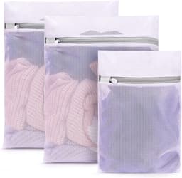 Set van 6 mesh waszakken met ritssluiting - 6 stuks (4 mannen + 2 kinderen) - geschikt voor bh's - reiskleding - schoenen - koffer en babykleding — thumbnail 1