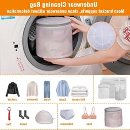 Set van 7 Duurzame Wasnetten voor de Wasmachine, Herbruikbare Reiszak, Delicate Mesh Zakjes voor Ondergoed, Bescherming voor Lingerie en Sokken — thumbnail 4
