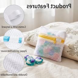 6 stuks duurzame wasmachinezakken voor sokken, ondergoed en delicate kleding met honingraatstructuur — thumbnail 4