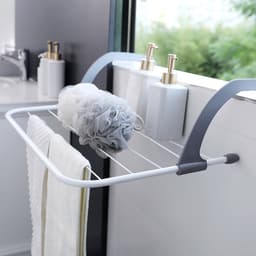Verstelbare Opvouwbare Droogrek – Balkon, Raam of Binnen – Voor Kleding, Handdoeken, Sokjes en Planten – 1 Stuk — thumbnail 2