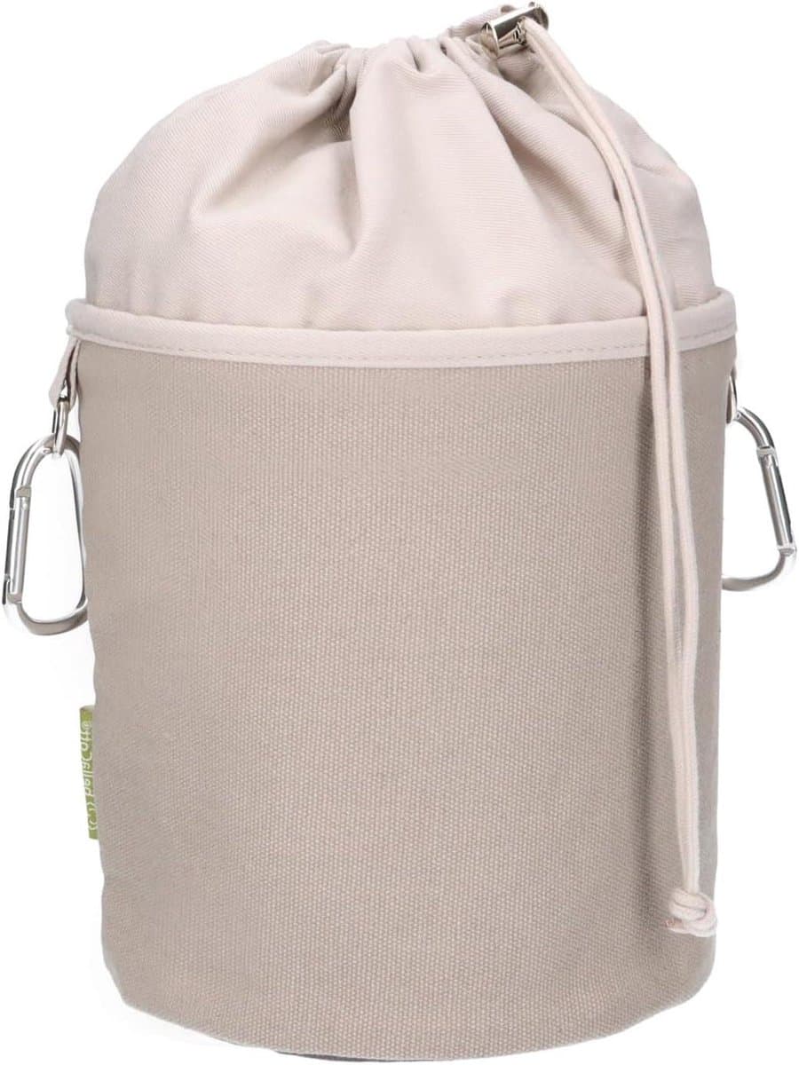 Wasknijperzak Canvas - Opbergtas Klemmen - Wassen Strijken - Extra Groot Robuust - Voor 200 Klemmen - Taupe Grijs — afbeelding 1