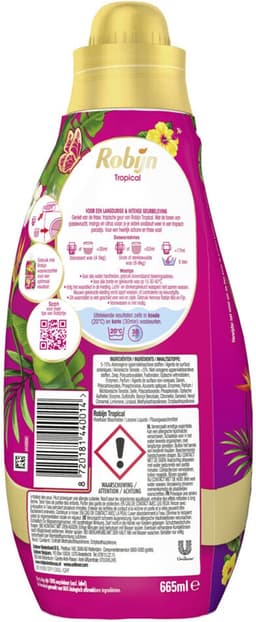 Robijn Klein & Krachtig Wasmiddel Color Tropical 19 Wasbeurten 665 ml — thumbnail 4