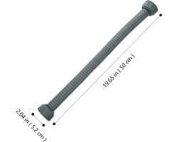 Dailygoods- Afvoerleiding Flexibel - Afvoerslang - Afdichtringen - Kunststof - Verstelbaar - 50 x 5,2 cm
