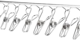 Cosensi- Wasdroogrek Roestvrij staal - Opvouwbaar Kledingdroogrek - 36 Clips - Winddicht Hanger - Voor Handdoeken/Lingerie - 40cm Lengte - Kledinghanger — thumbnail 2