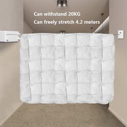 Intrekbare Waslijn - Dubbel Touw Waslijn - Kleding Drogen - Spijkerloze Installatie - 42 meter - Goud — thumbnail 3