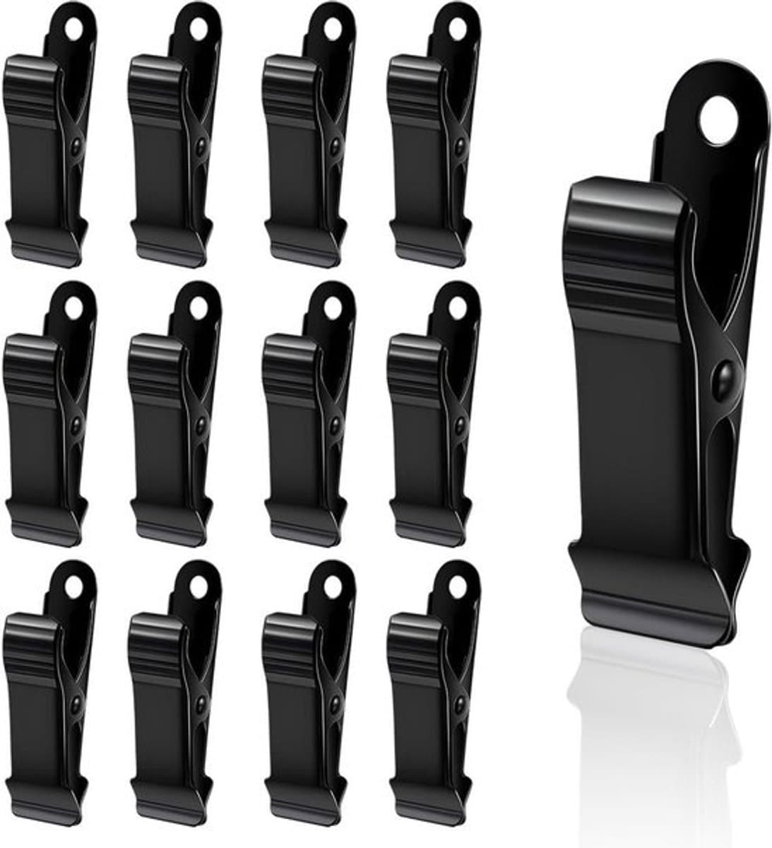 - Metalen Klemmen - Mini-Krokodillenklemmen - Antislip Veerklemmen - Knutselwerk - Gordijnen - Kleding - Breedte 1,27 cm - 12 Stuks - Geschikt voor Diverse Toepassingen - Zilverkleurig — afbeelding 1