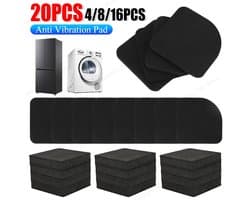 Solvix Antislip Anti Vibratie Pads 20 Stuks – Trillingsdempers voor Wasmachine en Droger – Schokabsorberende Antislip Matten 7,5 × 7,5 cm