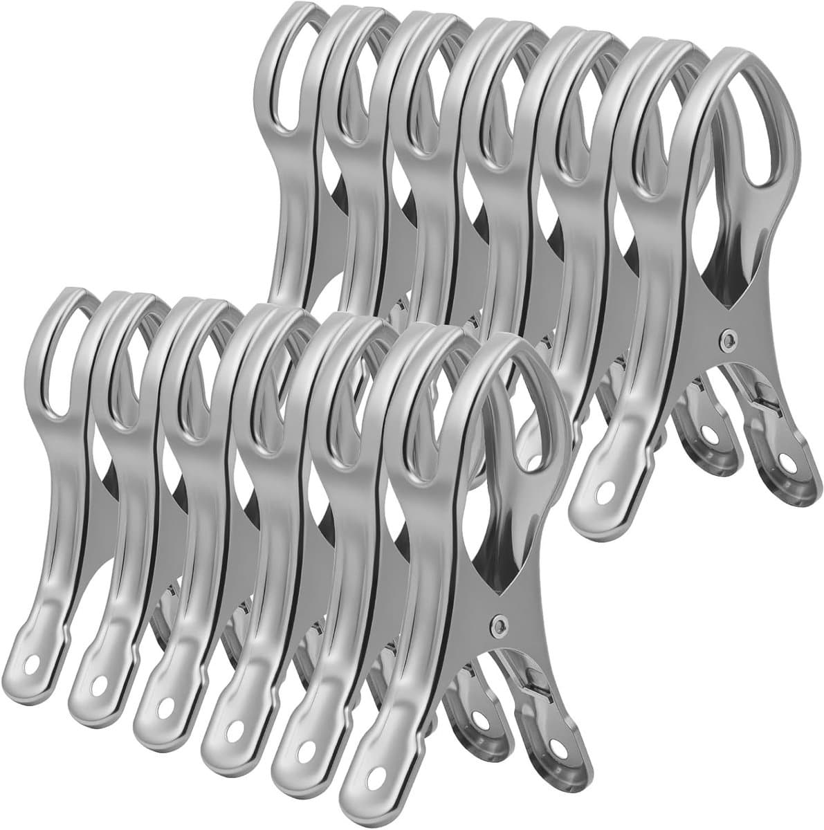 RVS Strand Handdoek Klemmen - 12 Stuks Windbestendig - Robuust Ontwerp — afbeelding 1