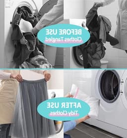 Klein Wasnet voor Wasmachine, 40 x 50 cm, Beschermende Waszak met Verborgen Rits, Voorkomt Vouwen en Deformatie van Kleding, Ideaal voor Delicate Stoffen en Ondergoed — thumbnail 3