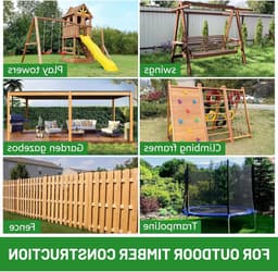 Set van 4 Grondankers voor Swing en Tuin, 50 cm, Gegalvaniseerd Staal, Stabiliteit voor Speeltuin en Rozenboog — thumbnail 2